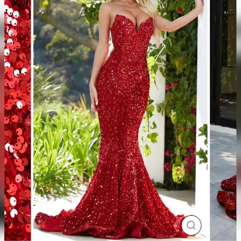 Stunning Red Portia & Scarlett Sequin Dress
